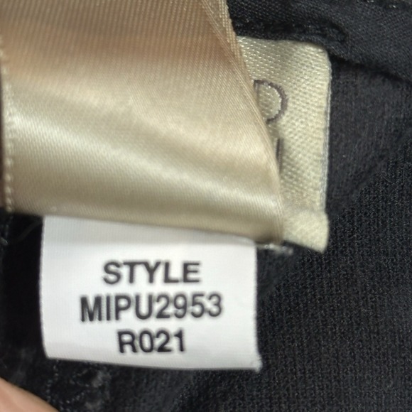 Sigrid Olsen Sport Black Velvet Pants Wide Leg Floral Embroidery Hem Petite 8P - Picture 9 of 10